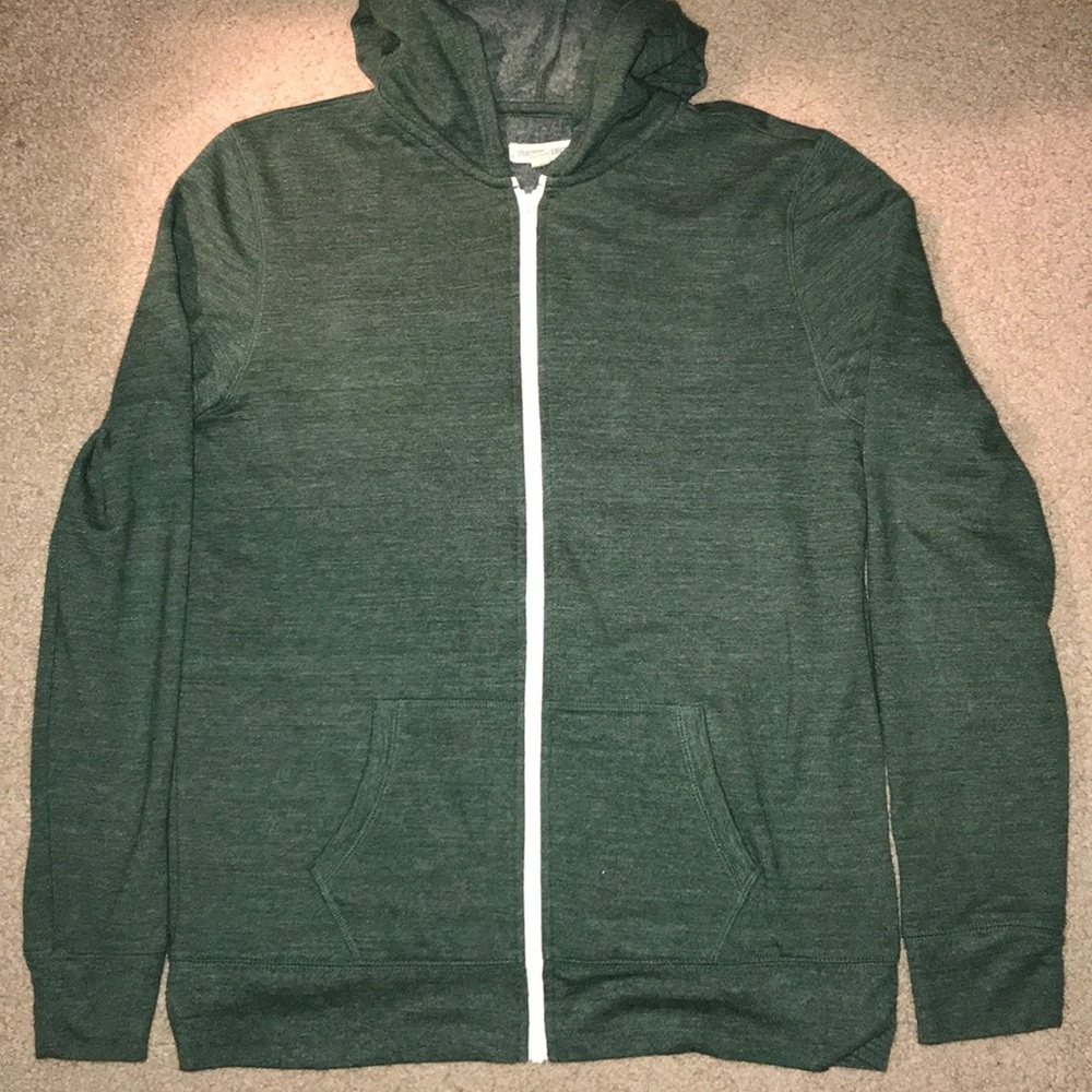 Plain Green Hoodie (zip up)